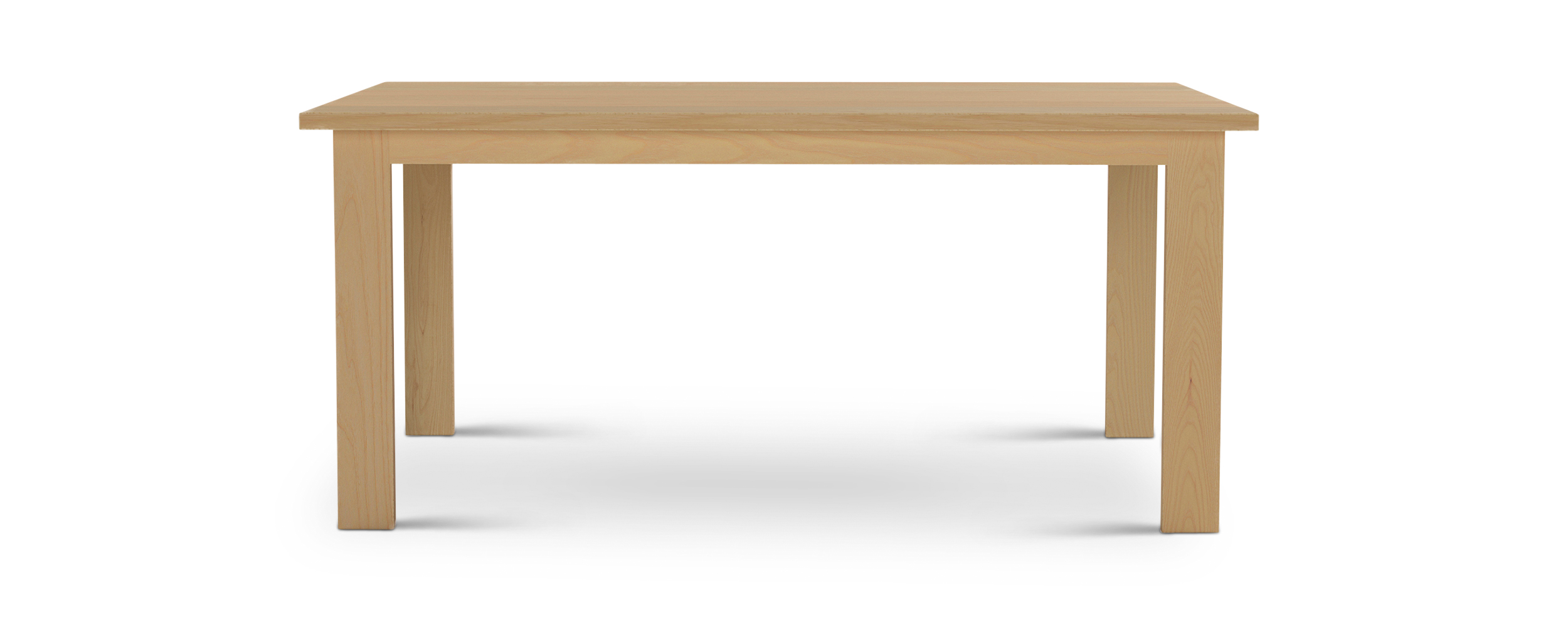 Series 424 Thin rectangular wooden legs modern table 66" long