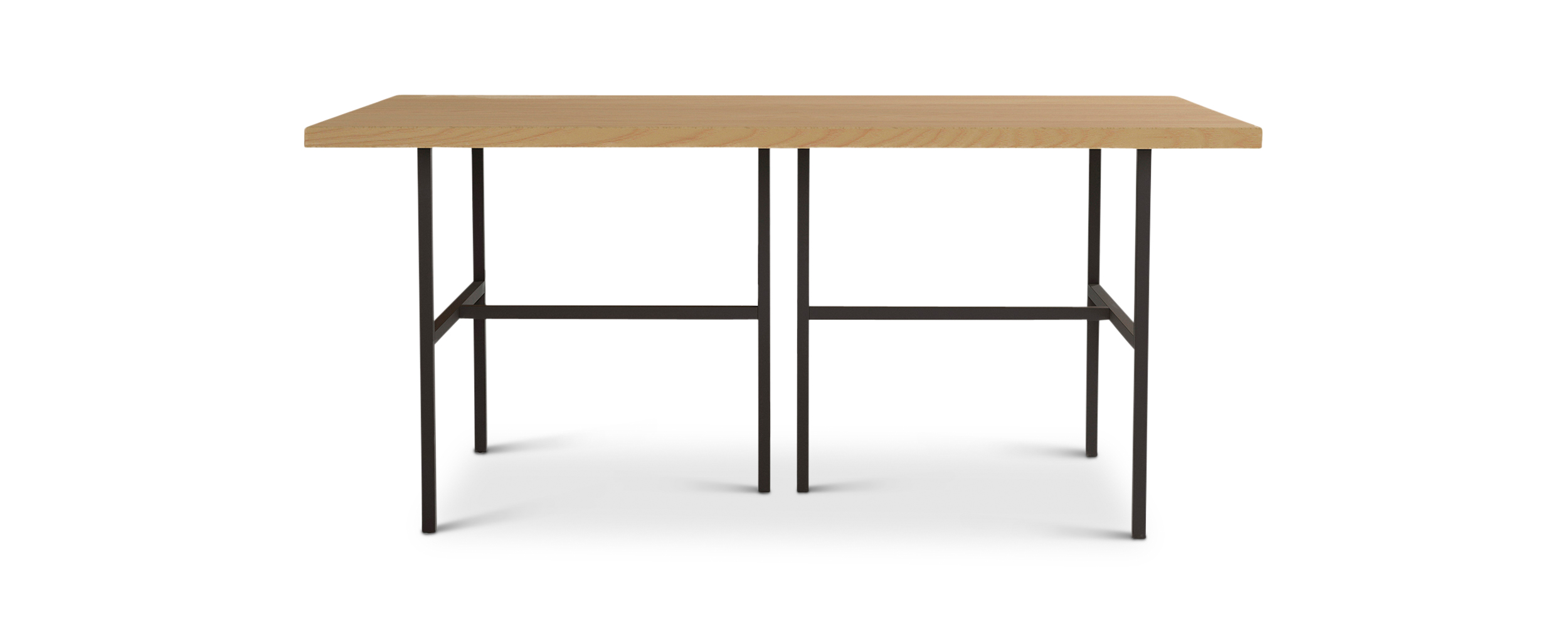 Series 828 black metal and wood table
