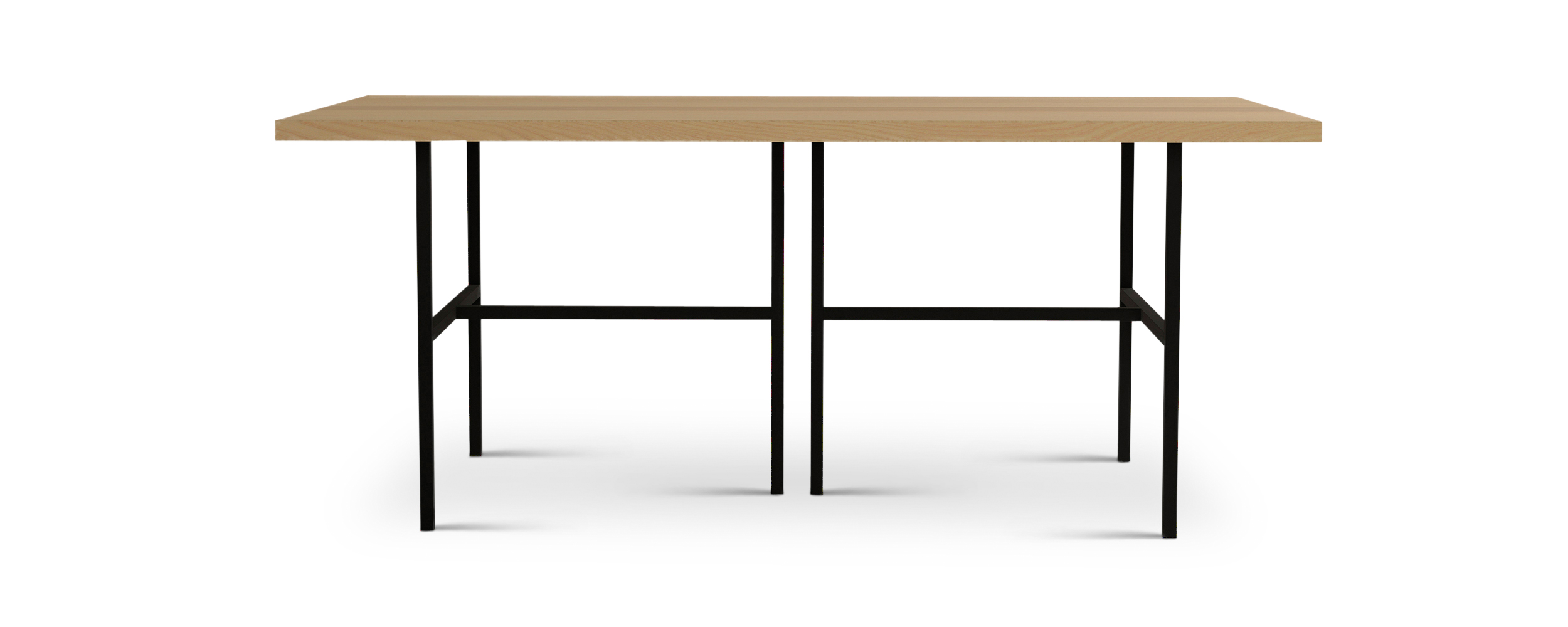Series 828 black metal and wood table