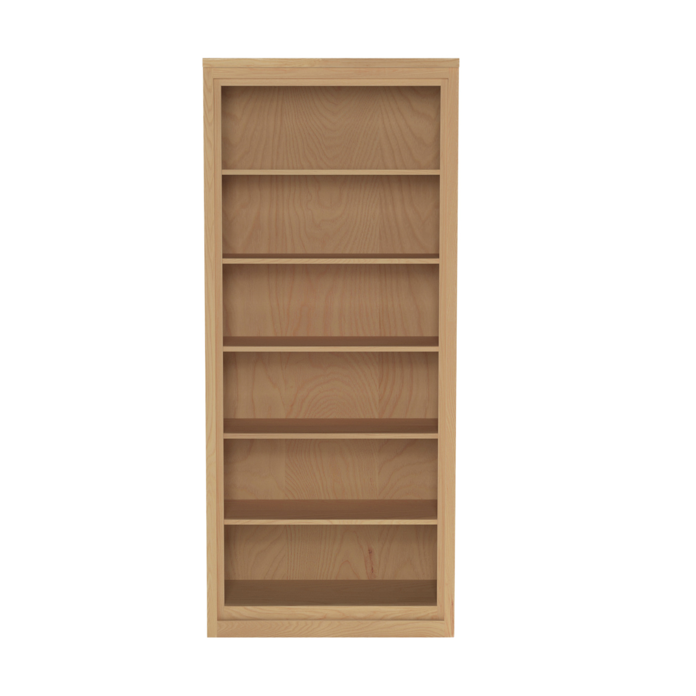 Ash bookcase with solid ash trim