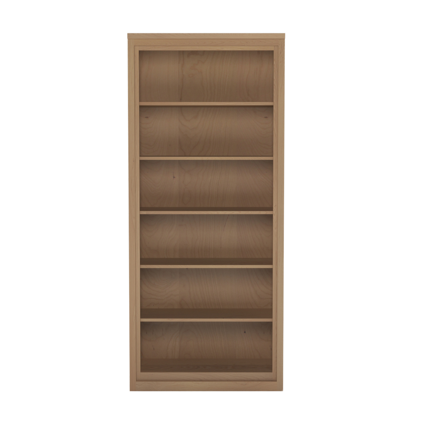 Cherry bookcase with solid cherry trim