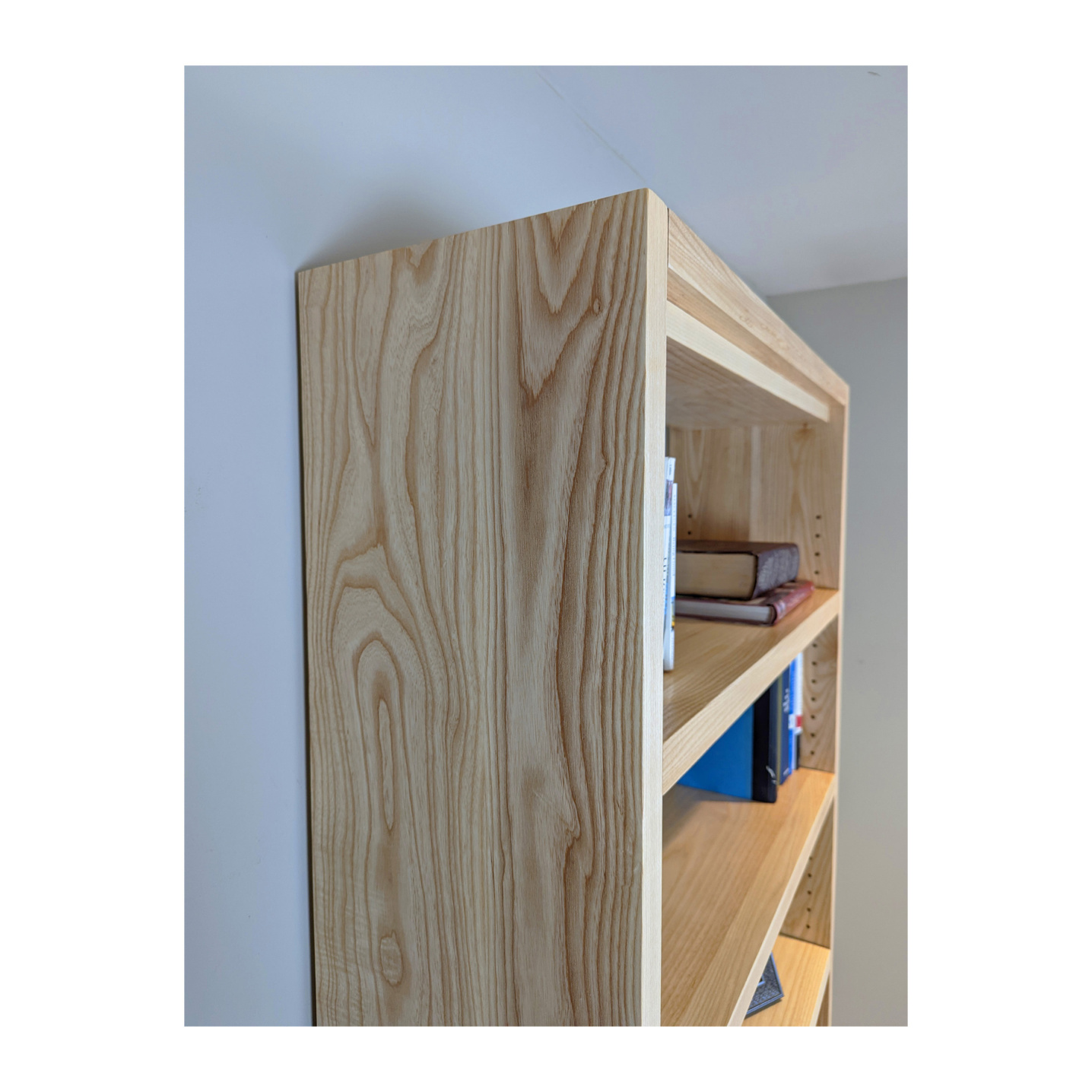 Hand made custom ash bookshelf--Made by 57NorthPlank Tailored Modern Furniture