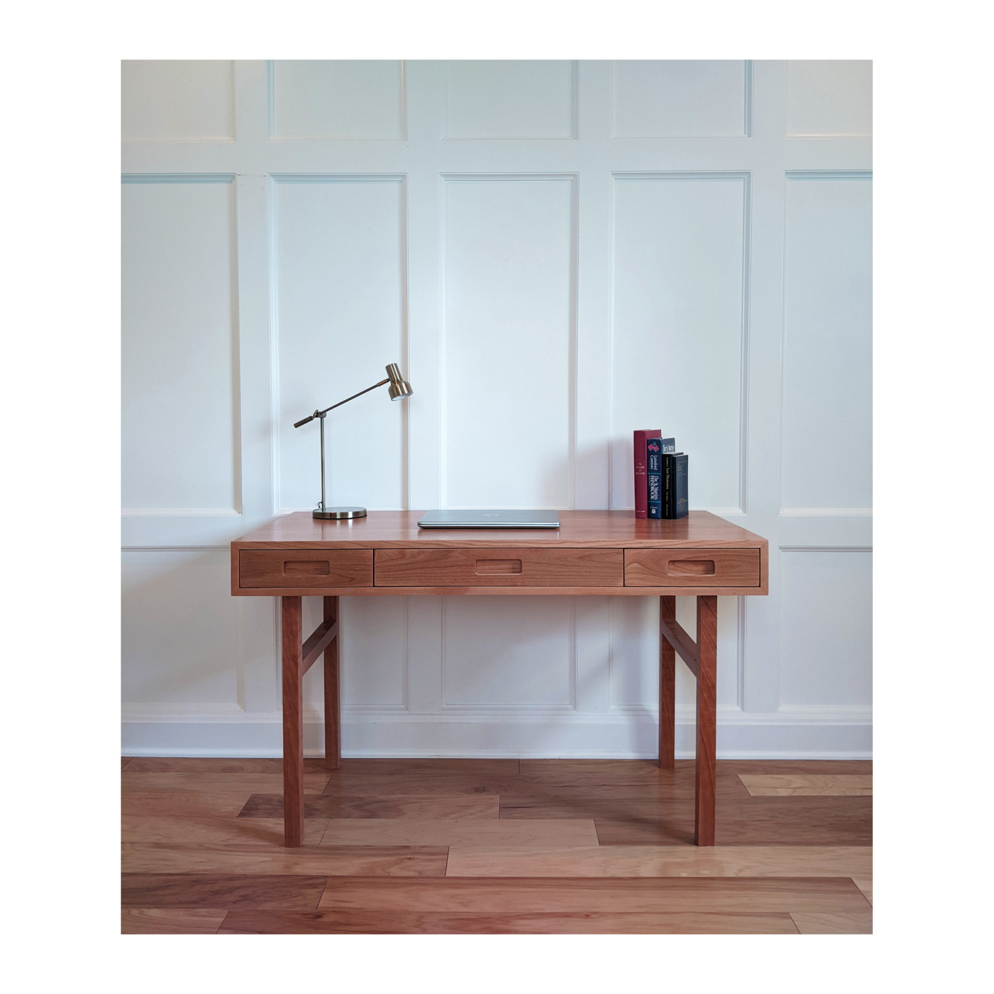 Modern Solid cherry desk with three drawers