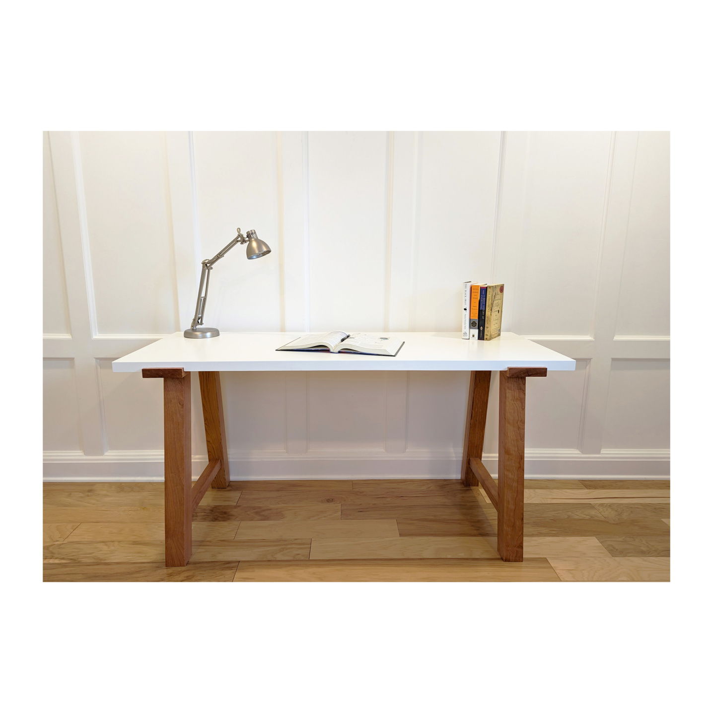 Wood desk made domestically with locally grown hardwoods