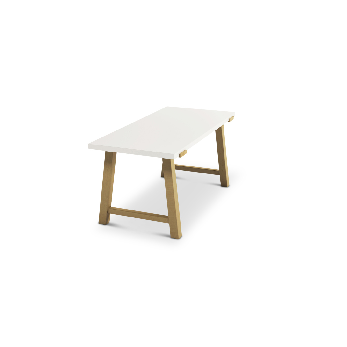 Maple Scandinavian desk with angled legs