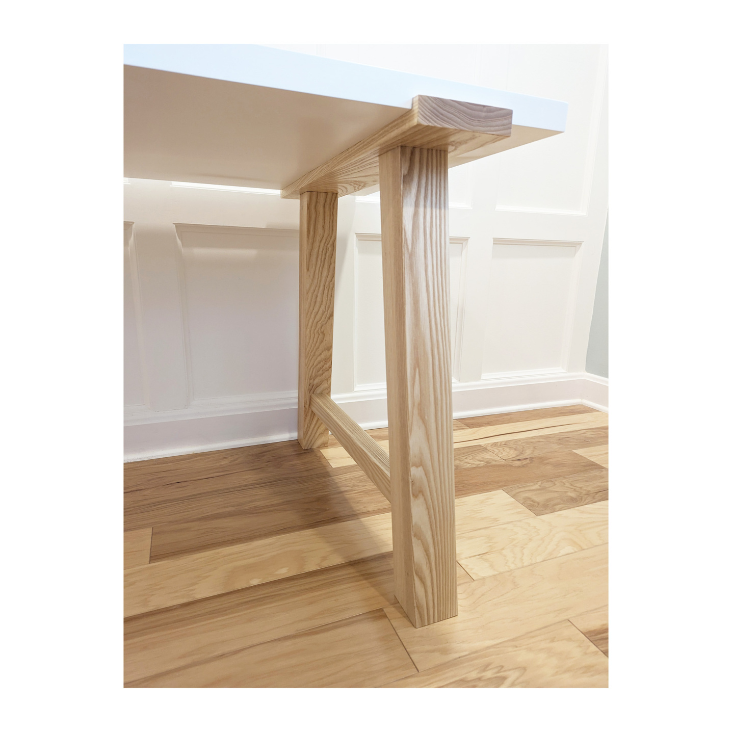 Solid wood desk legs