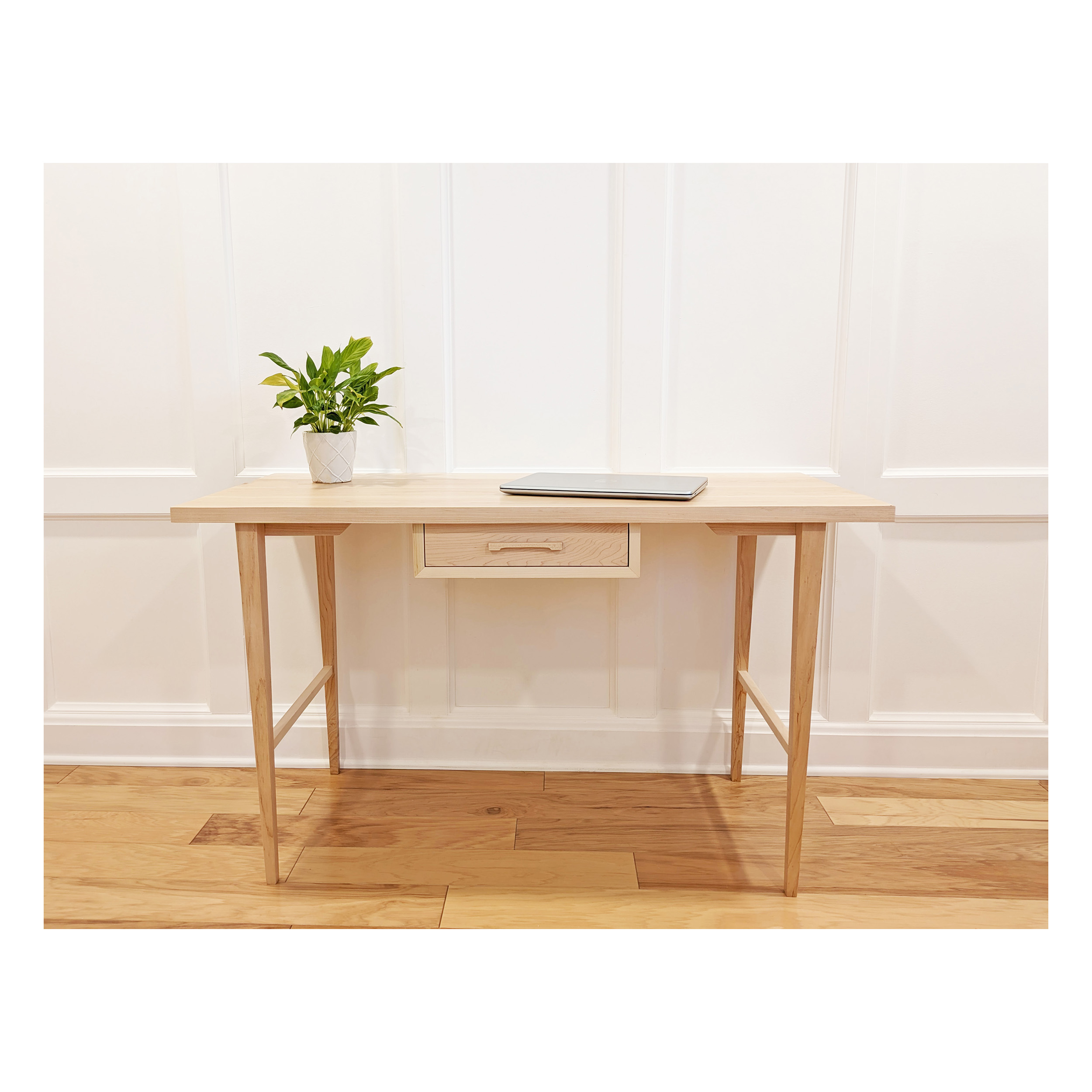 Scrivania Shaker Wood Desk With 1-Drawer 48″