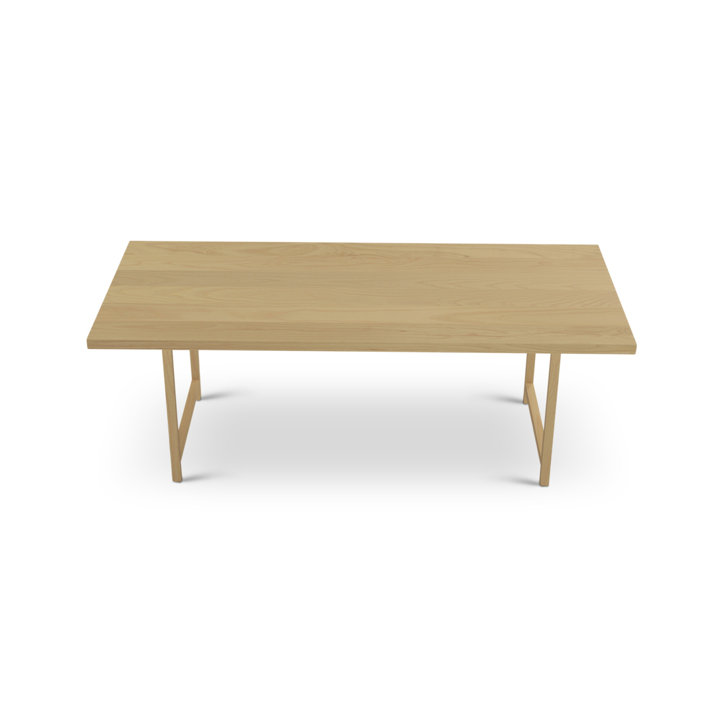 ash custom wood table 84" long