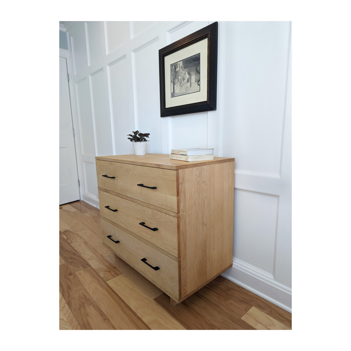 Nordic dresser locally made in maple wood
