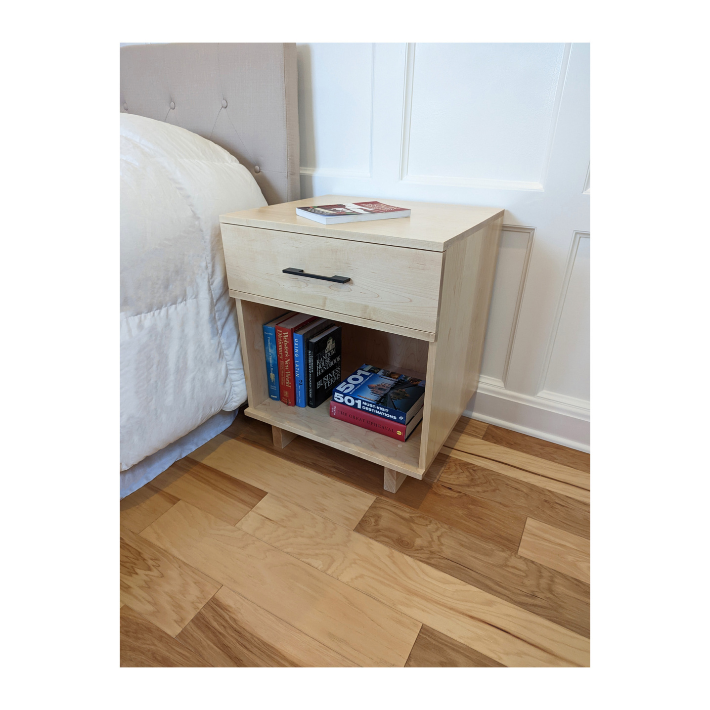 Custom Nordic Nightstand--Made by 57NorthPlank Tailored Modern Furniture