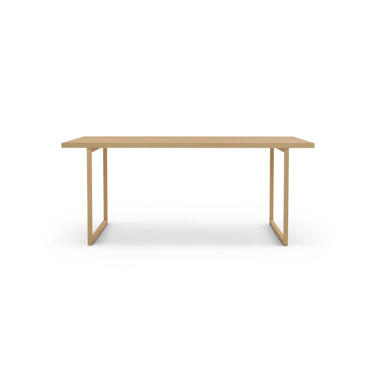 Square legs ash table with a solid wood top