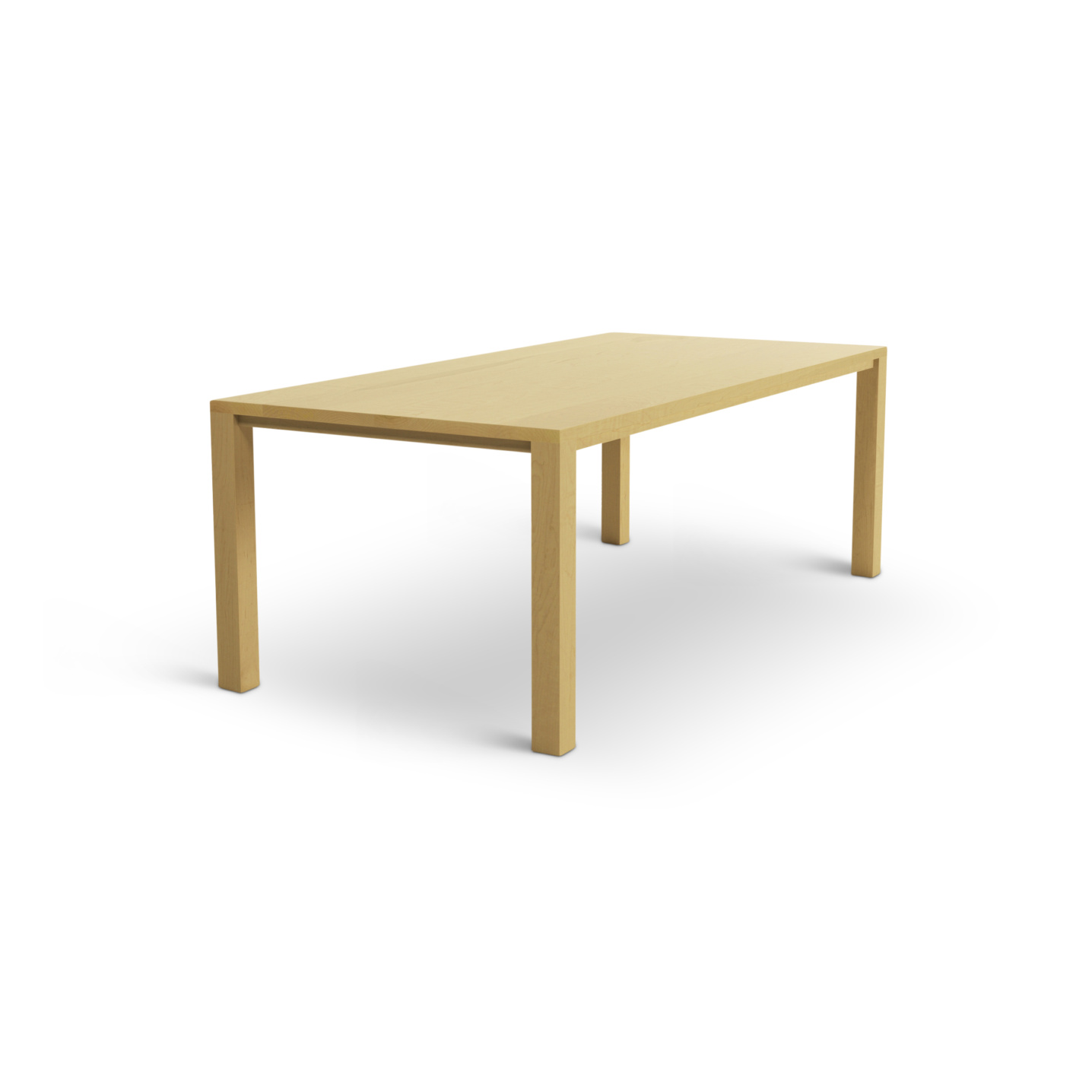 Maple modern table made in the midwest with square legs