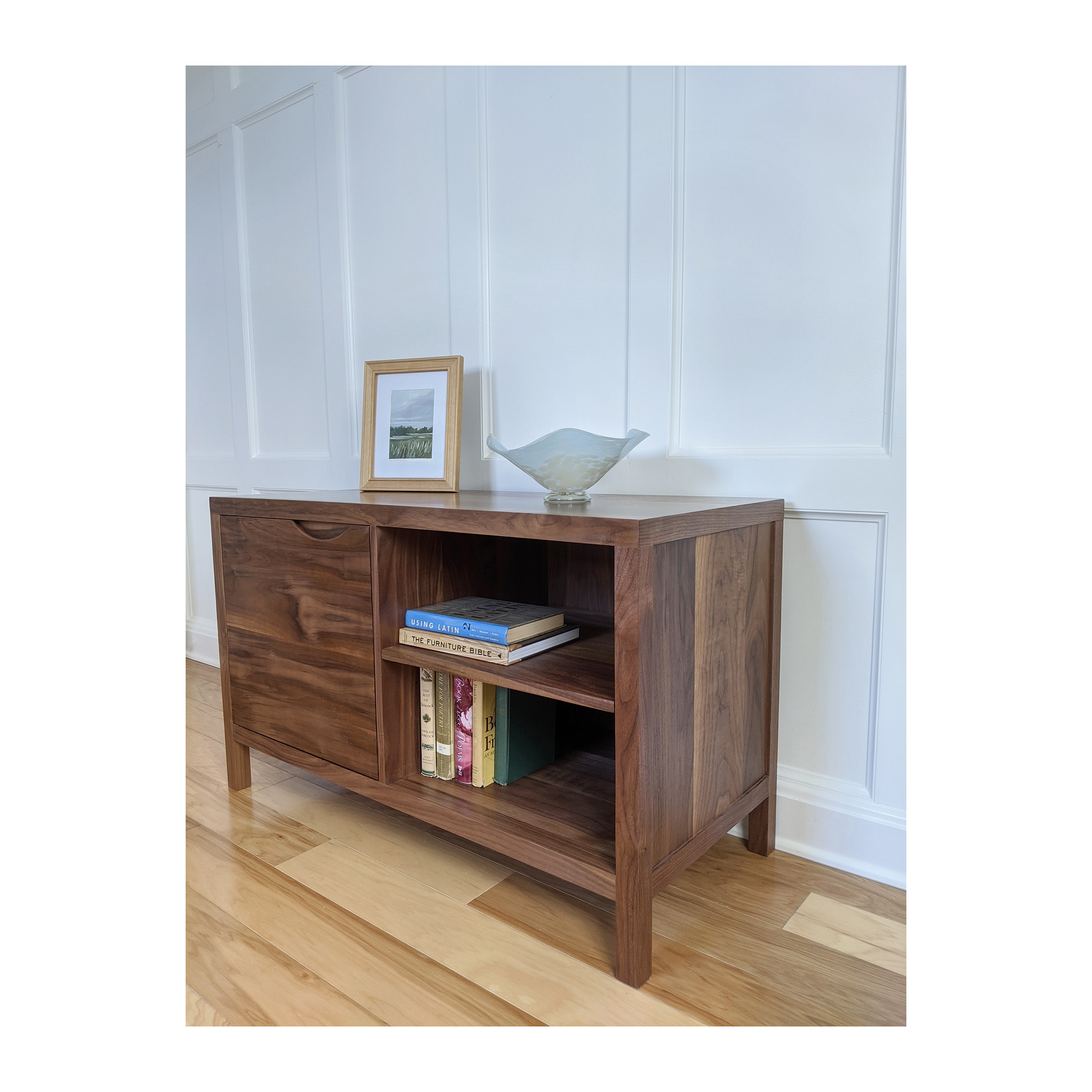 Small Scandinavian Media Cabinet Locally Built--Made By 57NorthPlank Tailored Modern Furniture