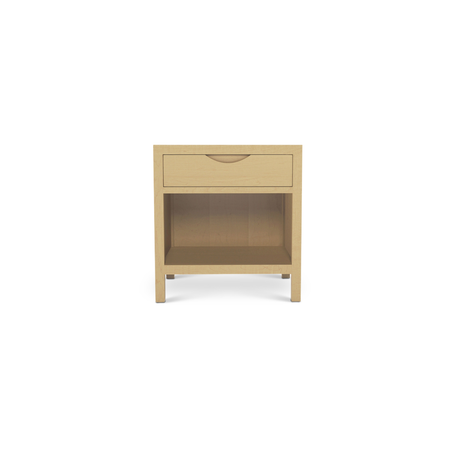 Small American made maple nightstand