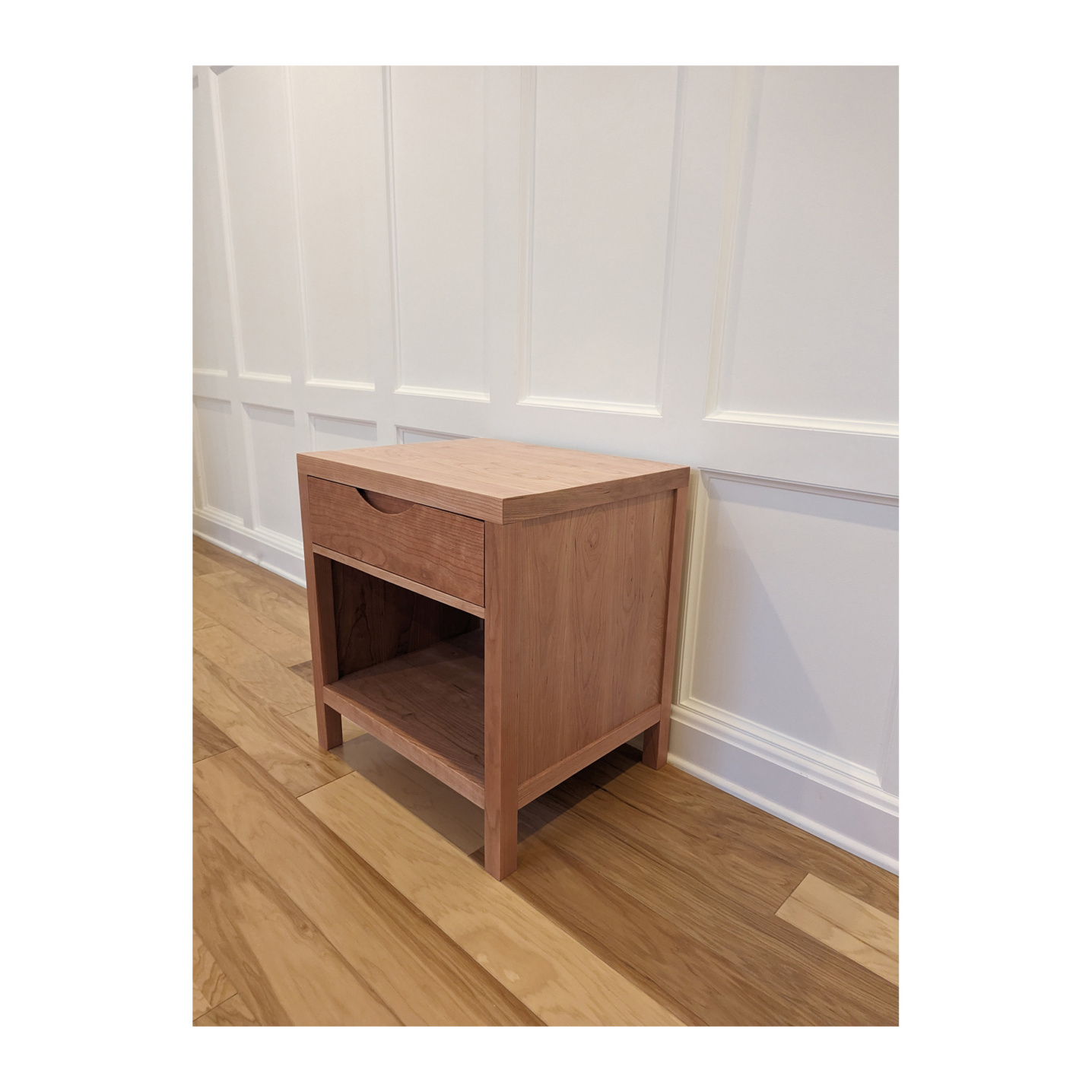 Scandinavian Nightstand and handmade with local carpenters--Made by 57NorthPlank Tailored Modern Furniture