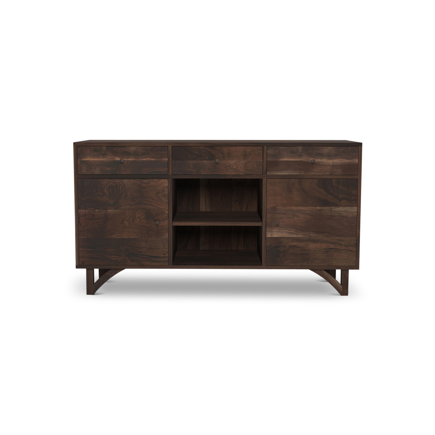 60" Walnut Custom Furniture Cabinet