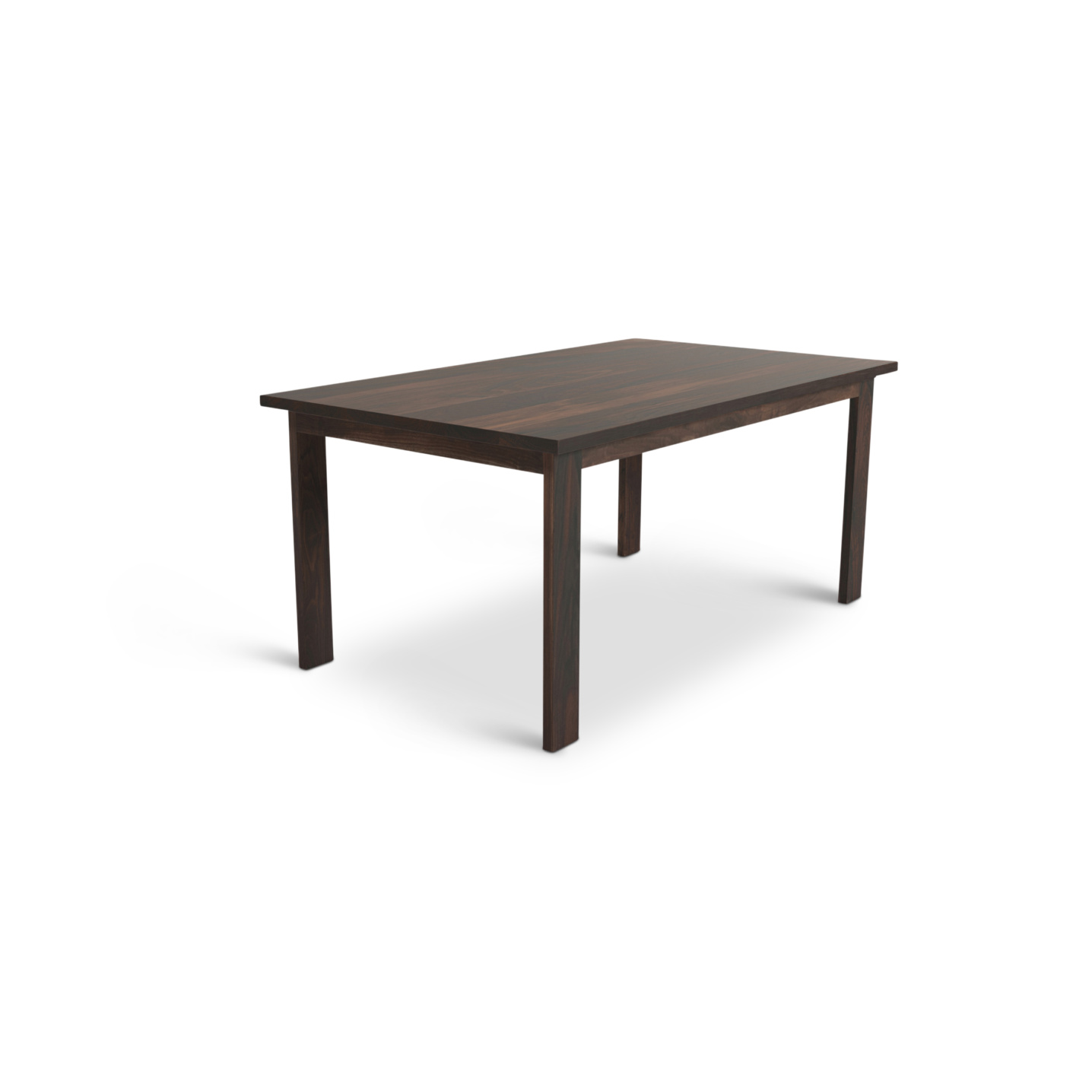 Modern Solid Walnut Table with rectangular legs