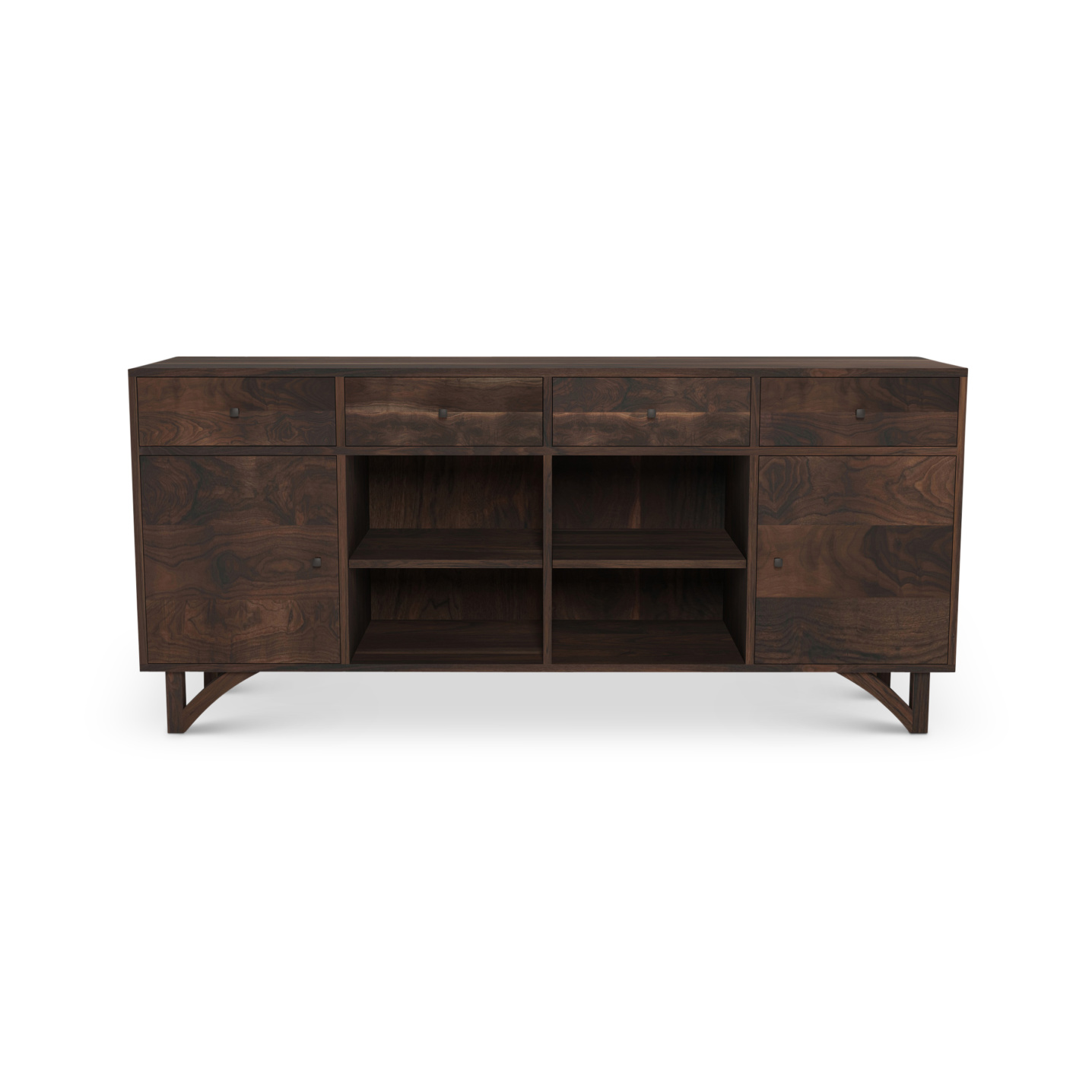 Custom Furniture Modern Walnut Buffet Cabinet