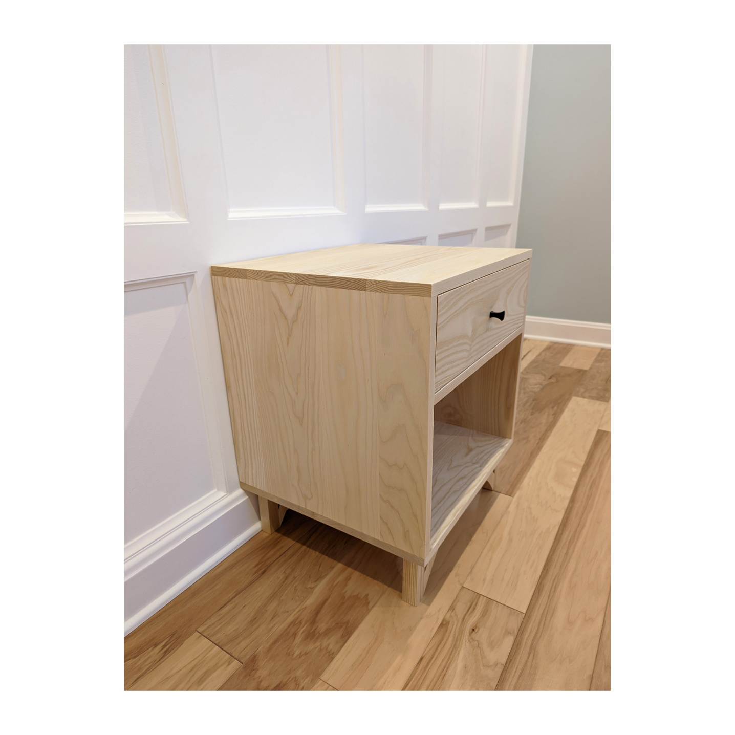 Solid Ash Locally made Nordic nightstand--Made by 57NorthPlank Tailored Modern Furniture