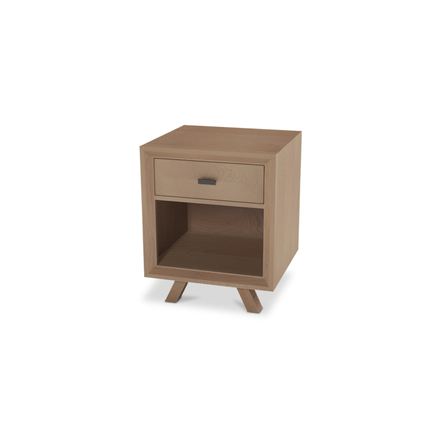 one drawer small cherry wood nightstand