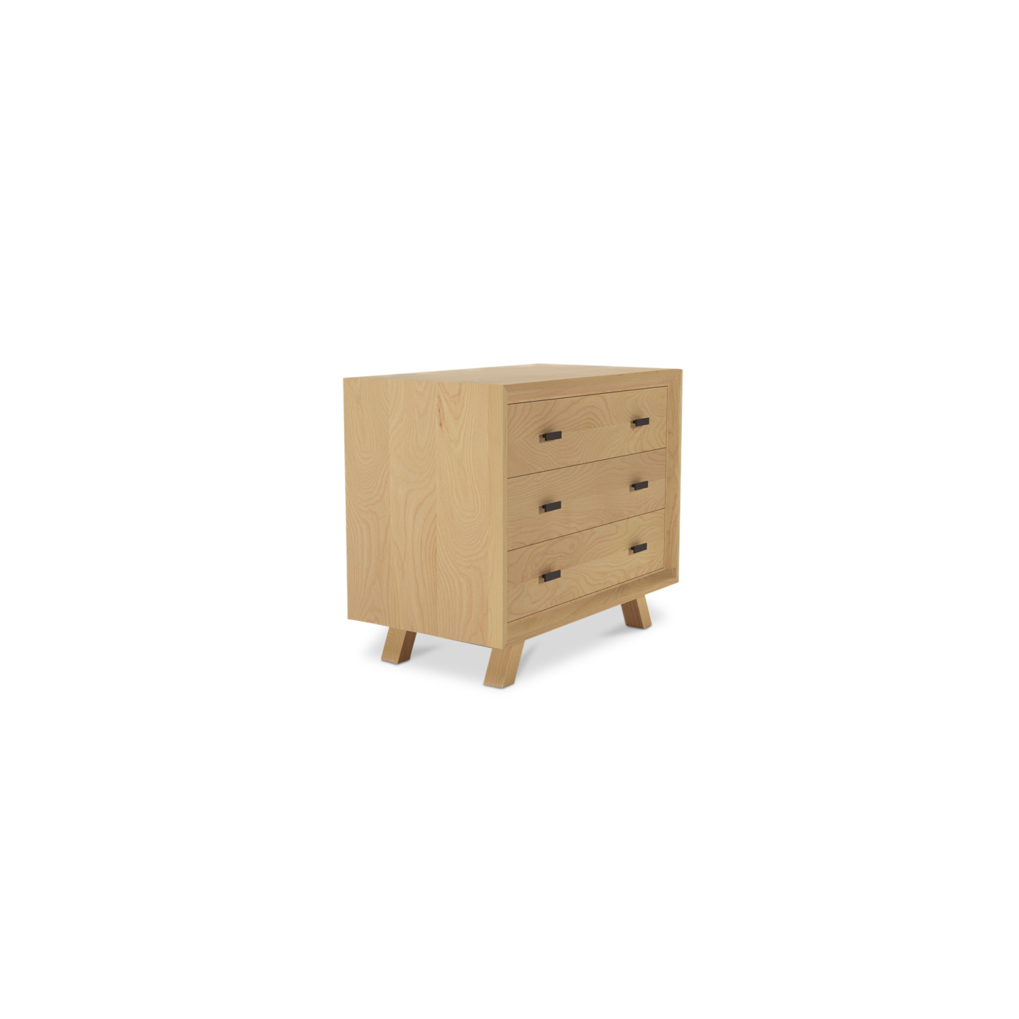 Danish solid ash 3 drawer dresser