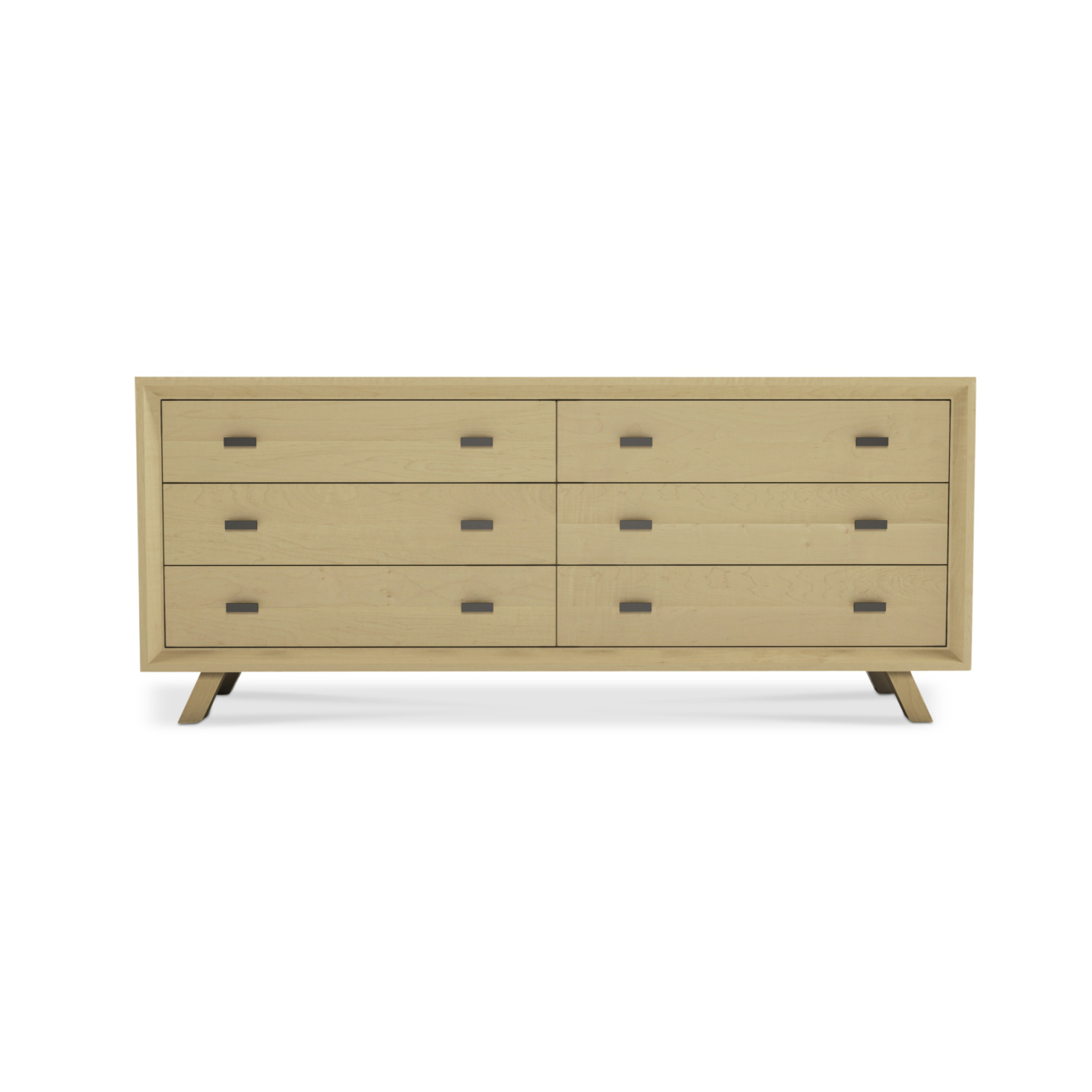 Maple custom dresser with six drawers