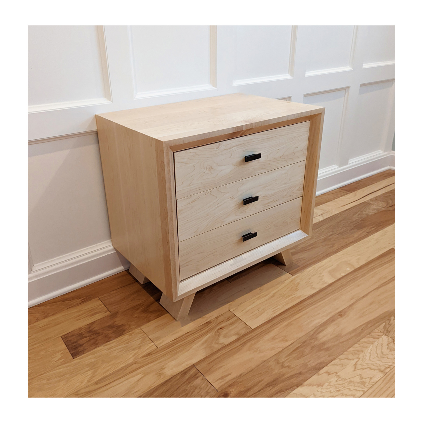 Ash Nightstand modern design--Made by 57NorthPlank Tailored Modern Furniture