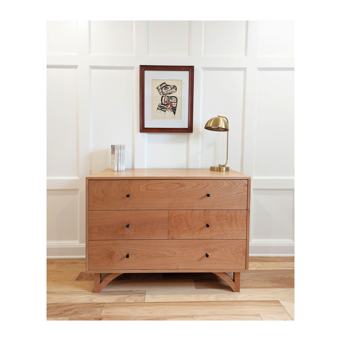 Solid wood dresser made with cherry sourced from Ohio