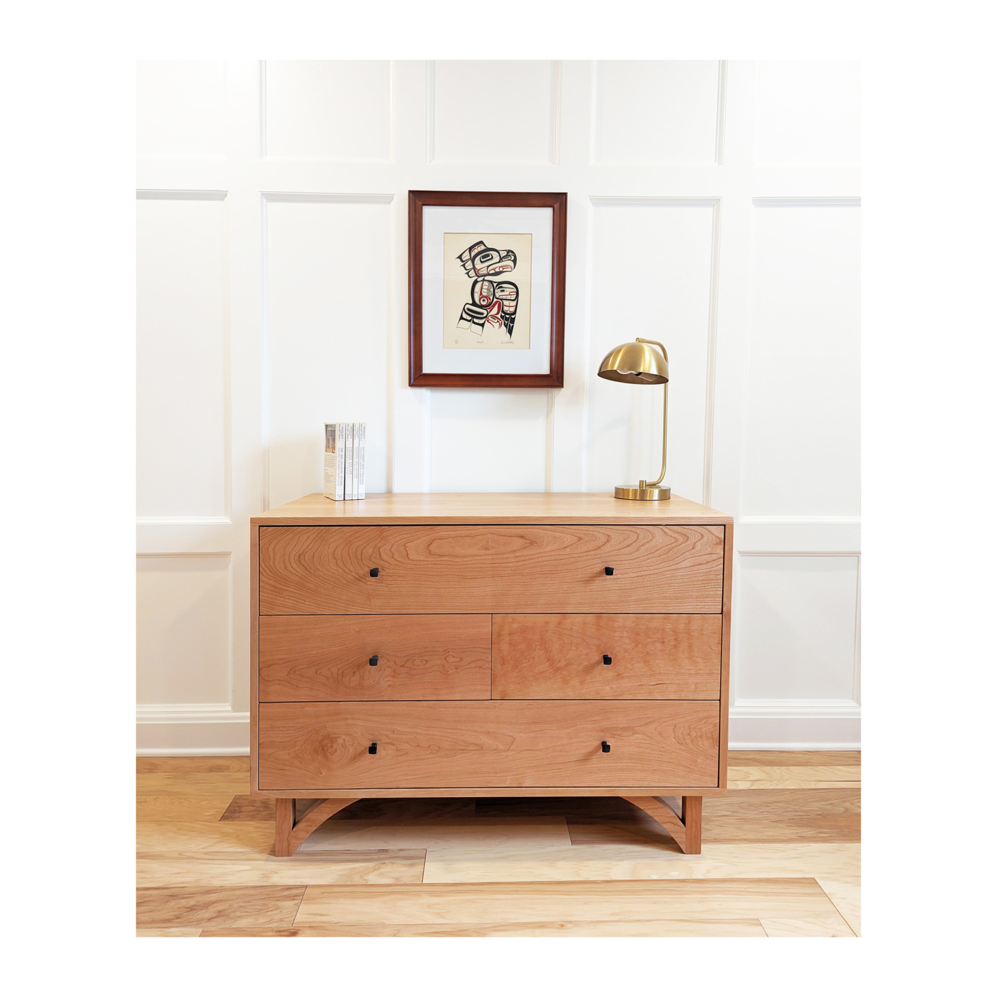American handmade wood dresser--made only of solid woods