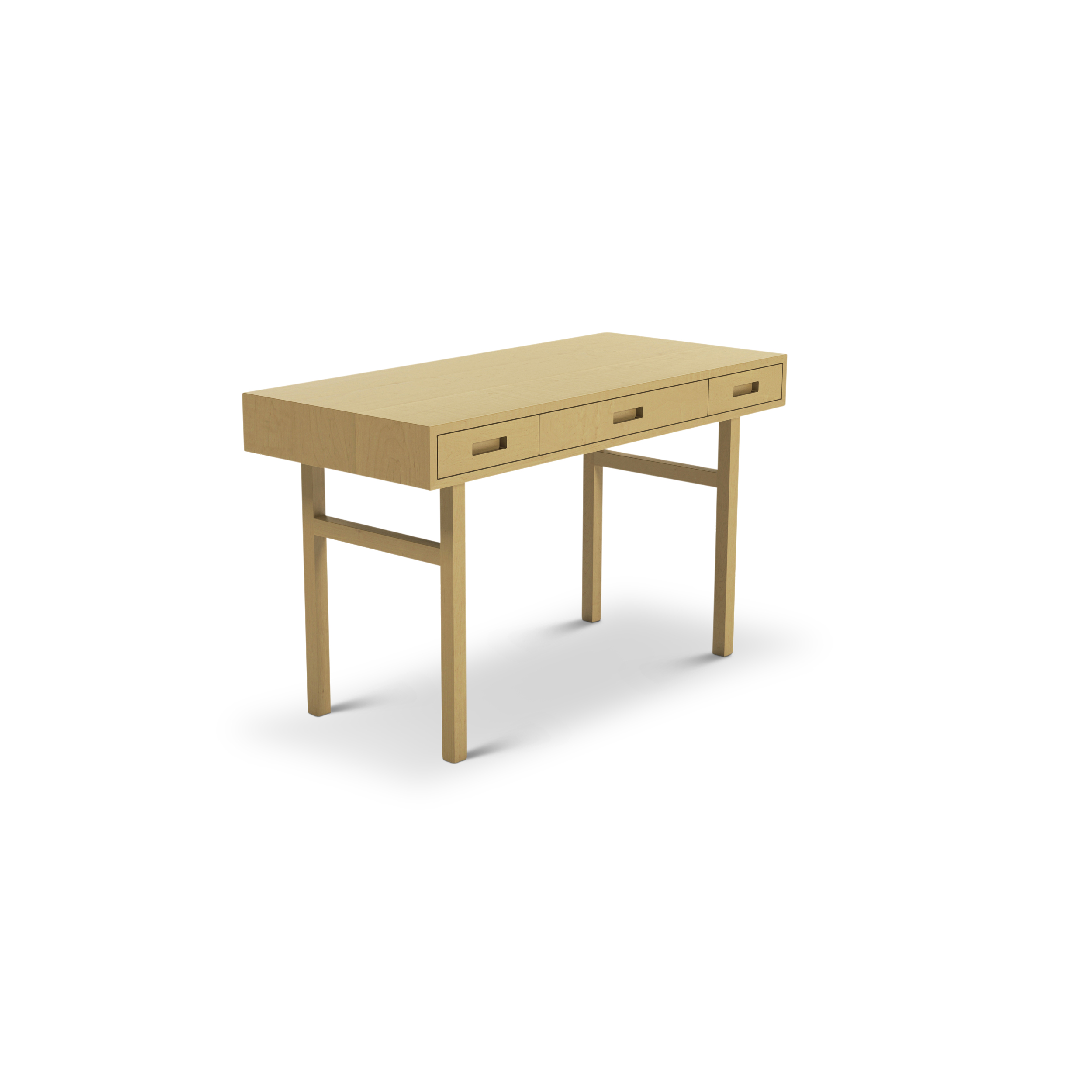 Maple Desk With Three Drawers