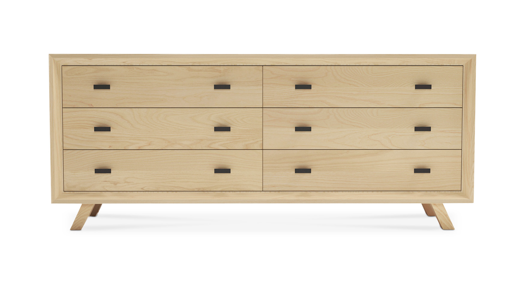 Six drawer dresser made in solid woods