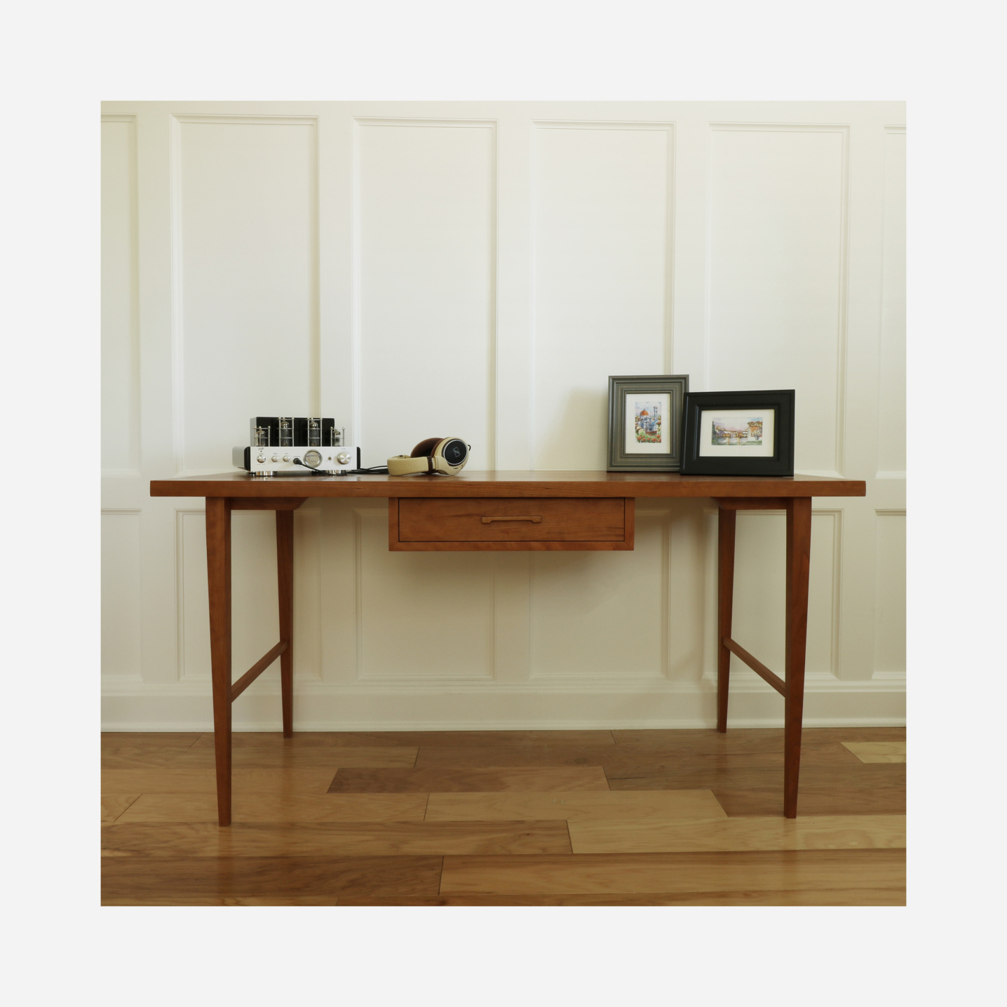 Single drawer cherry desk--Made by 57NorthPlank Tailored Modern Furniture