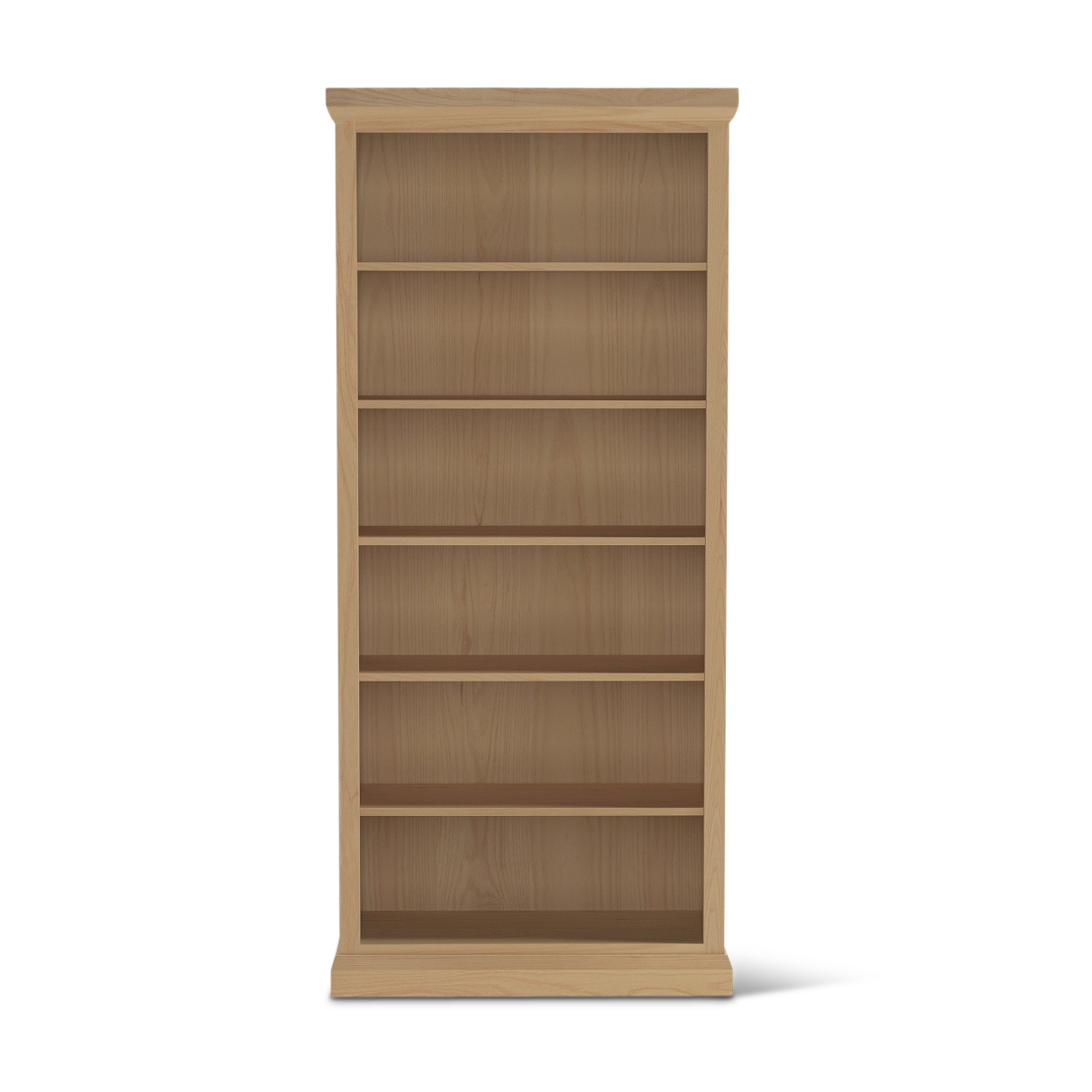 82" tall Bureau ash wood contemporary bookshelf