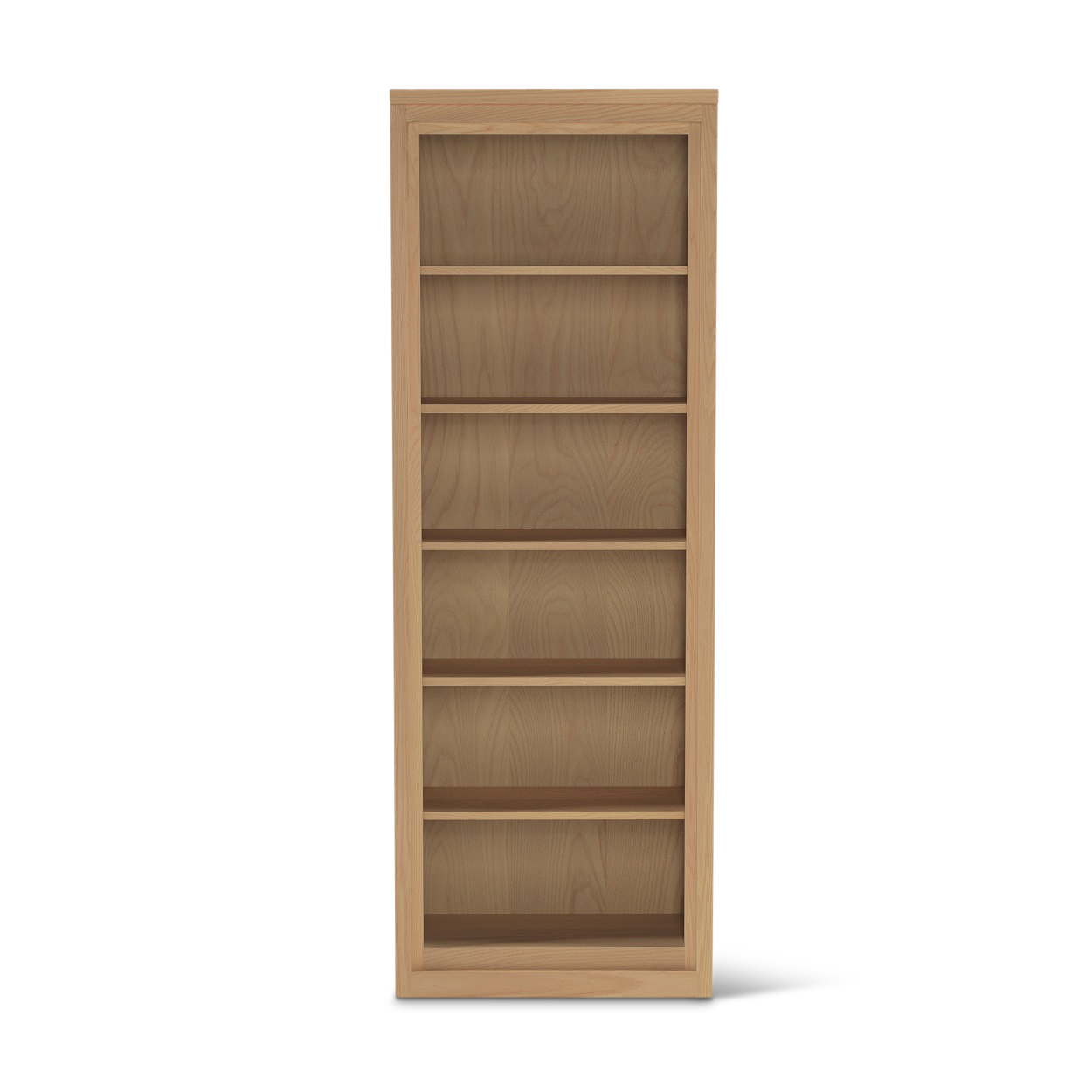 78" tall Framed_44 modern ash wood bookshelf with solid wood trim